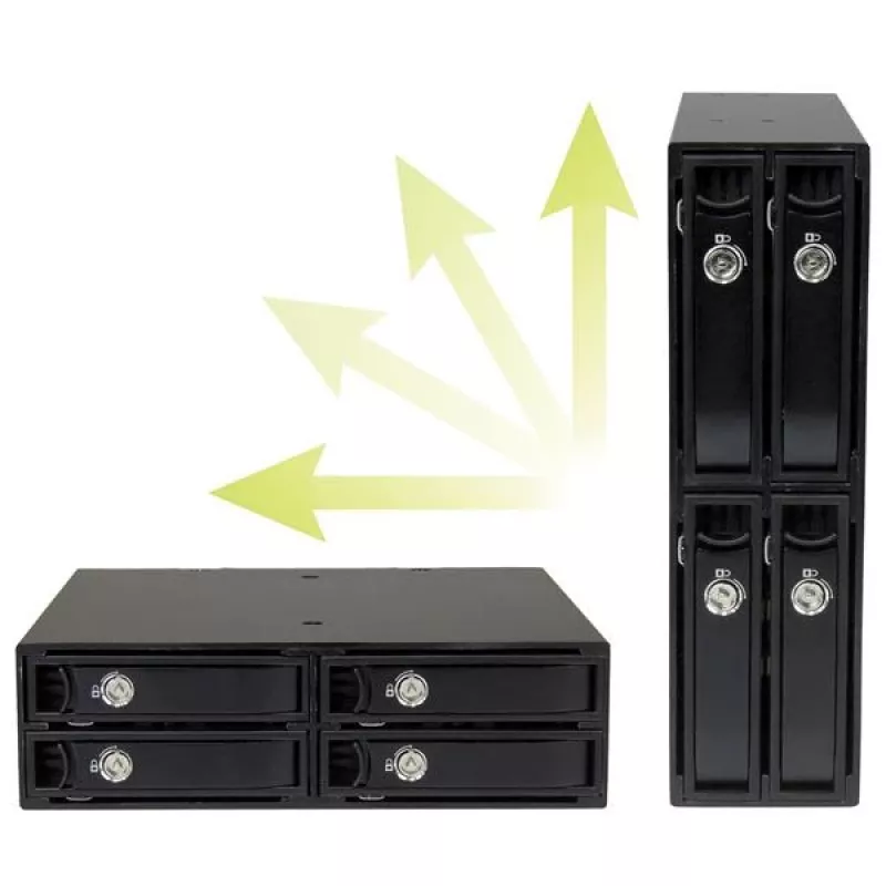 StarTech.com 4-bay wisselraam achterplaat voor 2,5-inch SATA/SAS-schijven