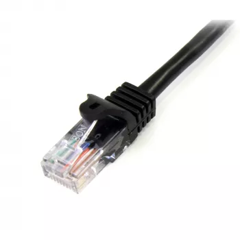 StarTech.com Cat5e patchkabel met RJ45-stekkers zonder vergrendelingsnok – 2 m, zwart