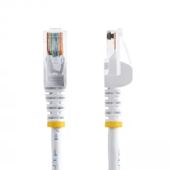 StarTech.com Cat5e patchkabel met RJ45-stekkers zonder vergrendelingsnok – 2 m, wit