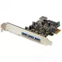 StarTech.com 4-poorts PCI Express USB 3.0-kaart, PCIe, USB 3.2 Gen 1 (3.1 Gen 1), full-height / low-profile, PCI 2.0, zwart, roestvrij staal, 3 m