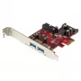 StarTech.com 4-poorts PCI Express USB 3.0-kaart – 2 externe & 2 interne – SATA-voeding – UASP-ondersteuning – 2 interne (IDC) moederbord-header