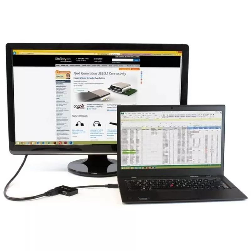 StarTech.com Travel A/V-adapter: 2-in-1 DisplayPort naar HDMI of VGA