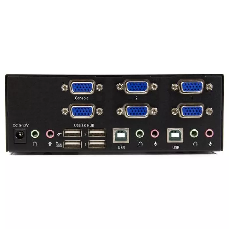 StarTech.com 2-poorts KVM-switch met dual-VGA – USB 2.0, 1920 x 1200 pixels, Full HD, 18 W, zwart