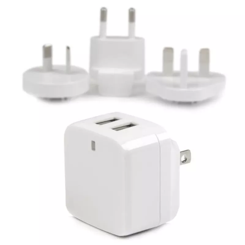 StarTech.com dual-port USB-wandlader – internationaal reizen – 17 W/3,4 A – wit
