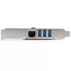 StarTech.com 3-poorts PCI Express USB 3.0-kaart + gigabit ethernet