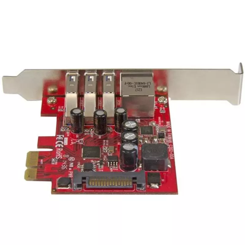 StarTech.com 3-poorts PCI Express USB 3.0-kaart + gigabit ethernet