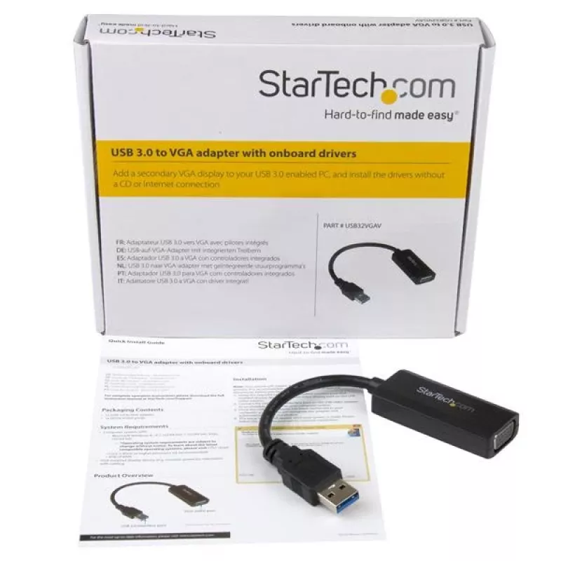 StarTech.com USB 3.0 naar VGA-adapter - driverinstallatie aan boord - 1920x1200