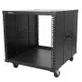 StarTech.com 4-posts 9U mobiel open frame serverrack, vier-posts netwerkrack met wielen, 19 inch rolrack voor krappe vloeroppervlakken thuis/kantoor, klein datarack voor computer-/AV-/IT-apparatuur – TAA-conform