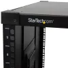 StarTech.com 4-posts 9U mobiel open frame serverrack, vier-posts netwerkrack met wielen, 19 inch rolrack voor krappe vloeroppervlakken thuis/kantoor, klein datarack voor computer-/AV-/IT-apparatuur – TAA-conform