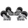 StarTech.com 4-posts 9U mobiel open frame serverrack, vier-posts netwerkrack met wielen, 19 inch rolrack voor krappe vloeroppervlakken thuis/kantoor, klein datarack voor computer-/AV-/IT-apparatuur – TAA-conform