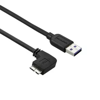 StarTech.com slanke Micro USB 3.0-kabel - M/M - links haakse Micro-USB - 0,5 m (20 inch)