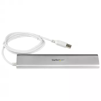 StarTech.com 7-poorts USB-hub, USB A naar 7x USB-A-poorten, USB 5Gbps, robuust ontwerp, bus- of zelfvoeding, draagbare laptop USB 3.0-hub uitbreiding met voeding
