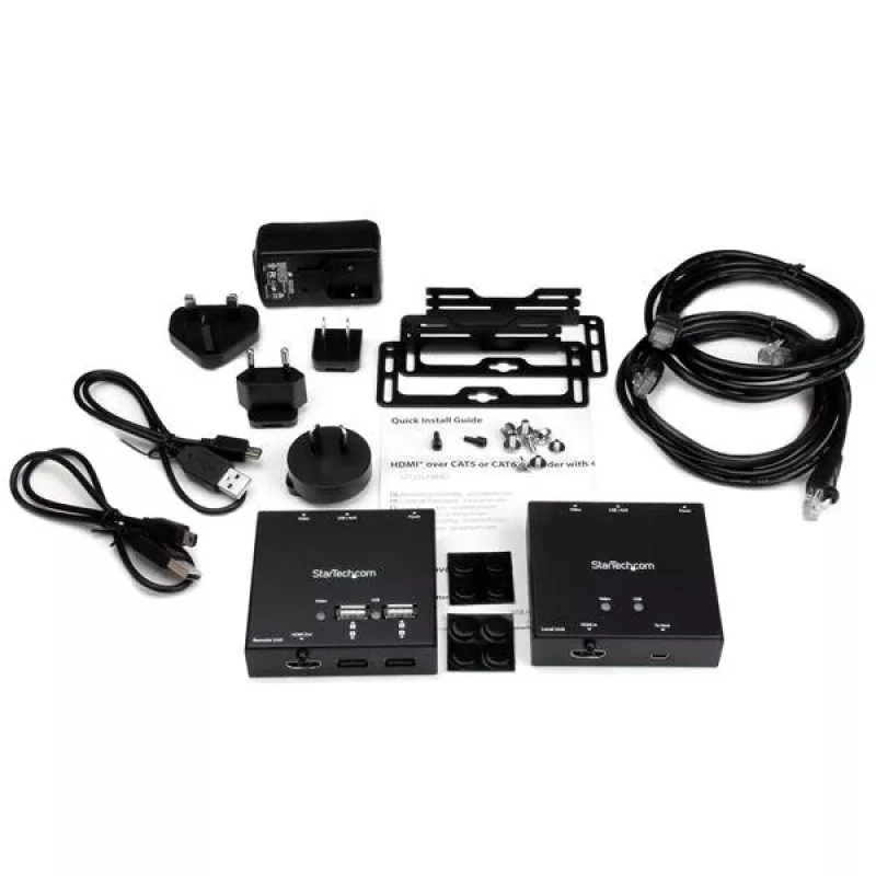 StarTech.com HDMI-over-CAT6-extender met 4-poorts USB-hub – 50 m – 1080p