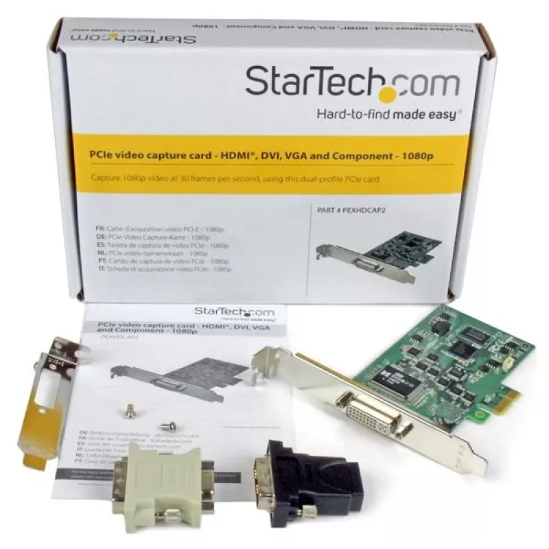 StarTech.com High-Definition PCIe capture card - HDMI VGA DVI & Component - 1080P - TAA