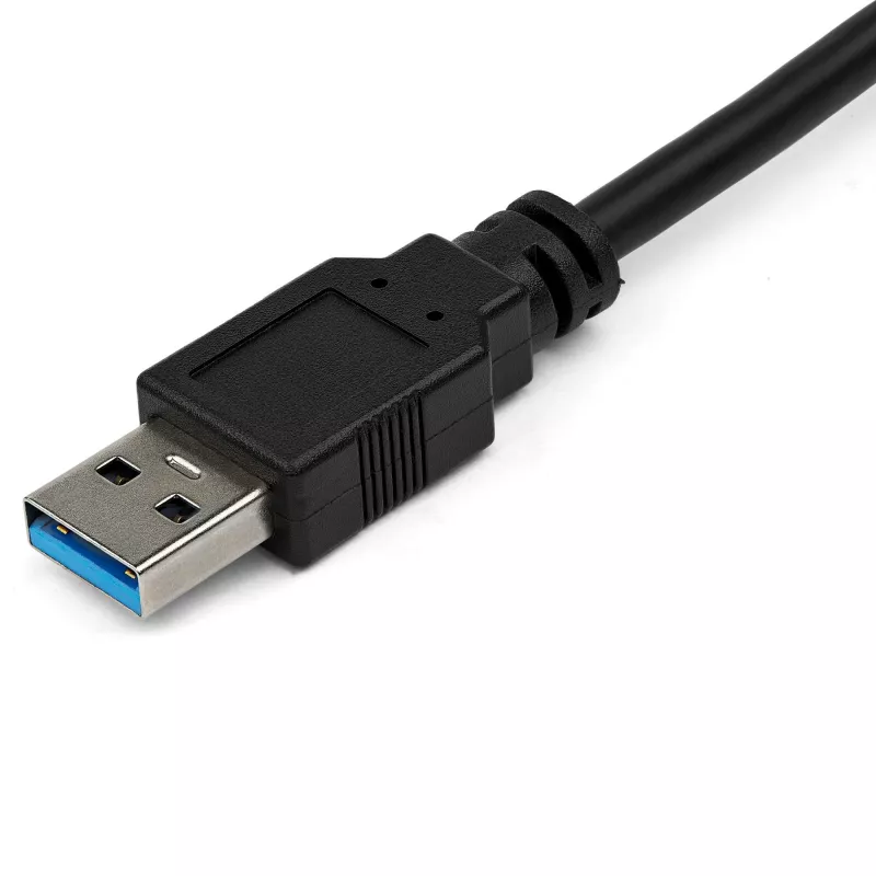 StarTech.com USB-naar-Ethernet-adapter, USB 3.0 naar 10/100/1000 Gigabit Ethernet LAN-converter voor laptops, 11,8″/30 cm vast gemonteerde kabel, USB-naar-RJ45-adapter, NIC-adapter, USB-netwerkadapter