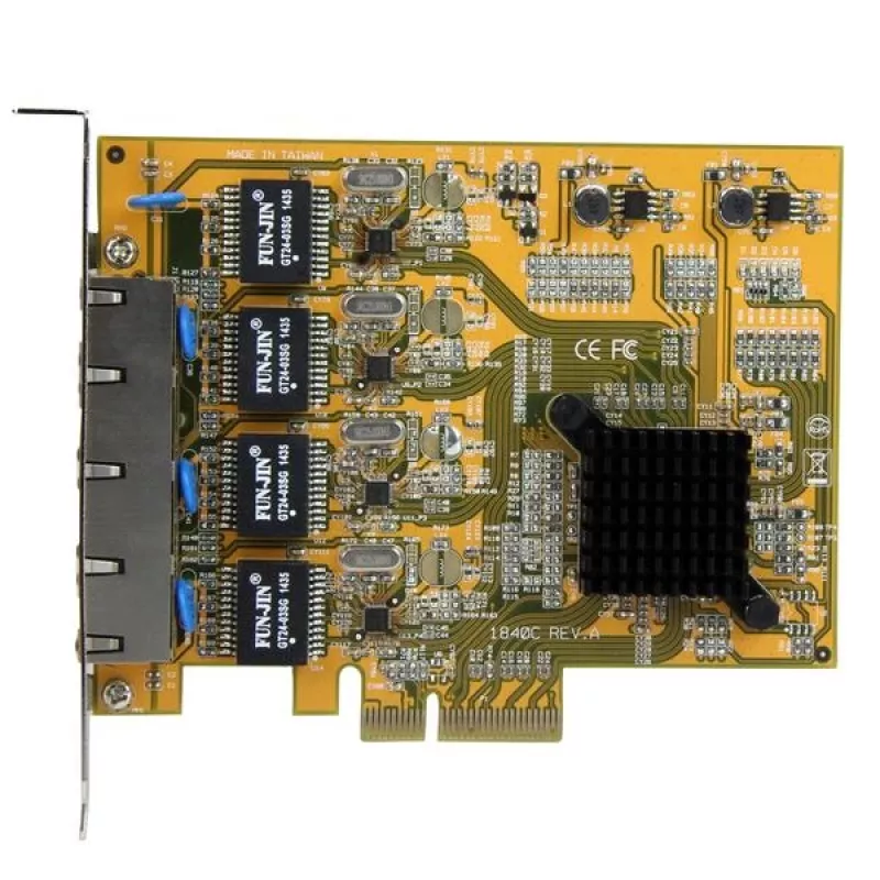 StarTech.com 4-poorts PCIe Gigabit netwerkkaart, intern, bekabeld, PCI Express, Ethernet, 2000 Mbit/s