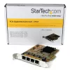 StarTech.com 4-poorts PCIe Gigabit netwerkkaart, intern, bekabeld, PCI Express, Ethernet, 2000 Mbit/s
