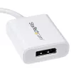 StarTech.com USB-C naar DisplayPort-adapter – 4K 60Hz/8K 30Hz – USB Type-C naar DP 1.4 HBR2-adapter-dongle – compacte USB-C (DP Alt Mode) monitor-videoconverter – Thunderbolt 3 compatibel – wit