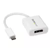 StarTech.com USB-C naar DisplayPort-adapter – 4K 60Hz/8K 30Hz – USB Type-C naar DP 1.4 HBR2-adapter-dongle – compacte USB-C (DP Alt Mode) monitor-videoconverter – Thunderbolt 3 compatibel – wit