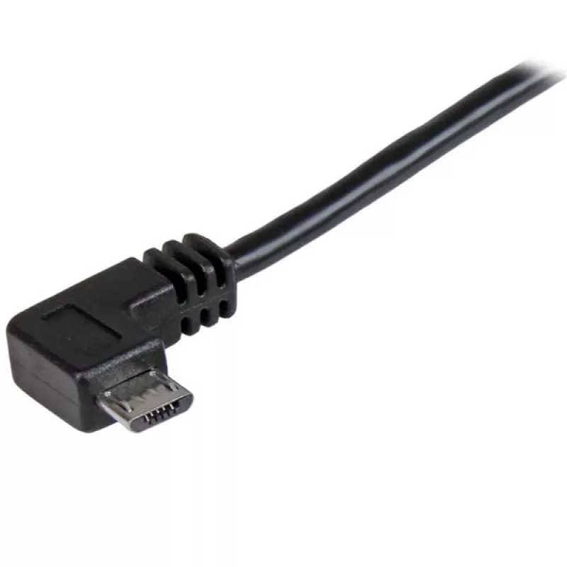 StarTech.com Micro-USB laad- en synchronisatiekabel M/M – haakse Micro-USB – 24 AWG – 2 m