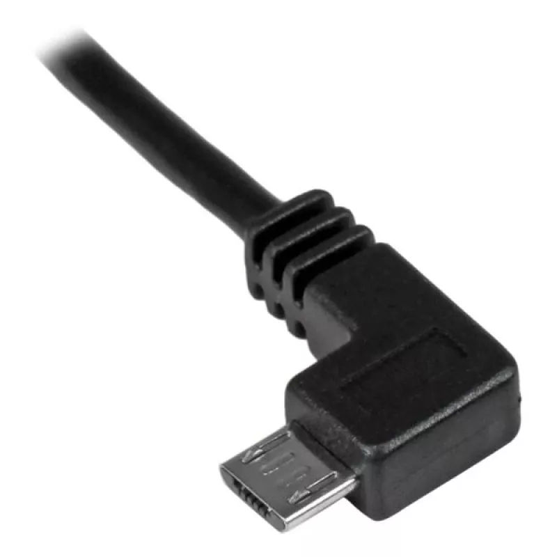 StarTech.com Micro-USB laad- en synchronisatiekabel M/M - haaks links Micro-USB - 24 AWG - 2 m