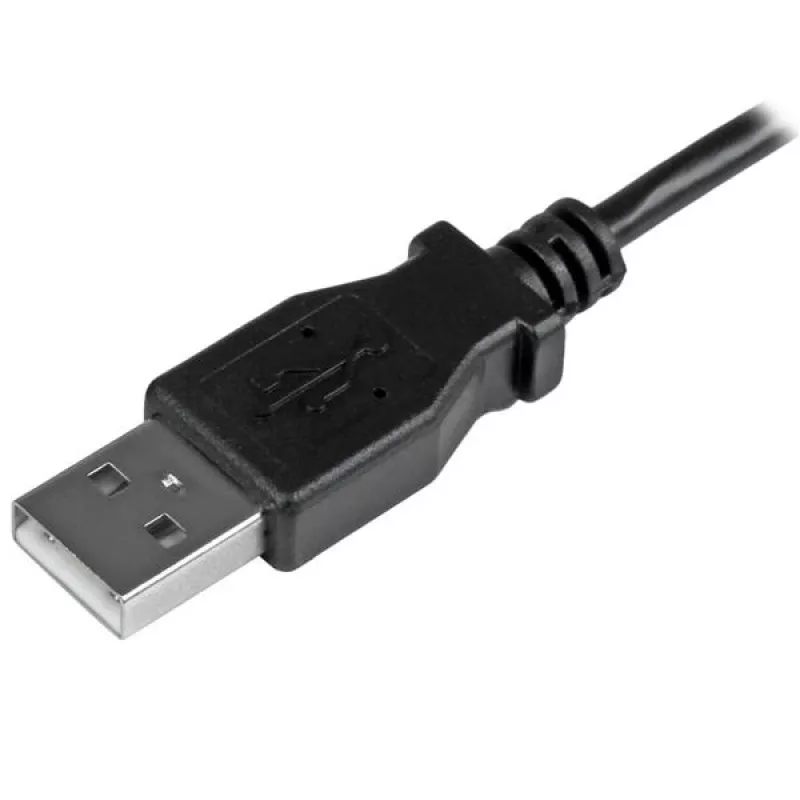 StarTech.com Micro-USB laad- en synchronisatiekabel M/M - haaks links Micro-USB - 24 AWG - 2 m