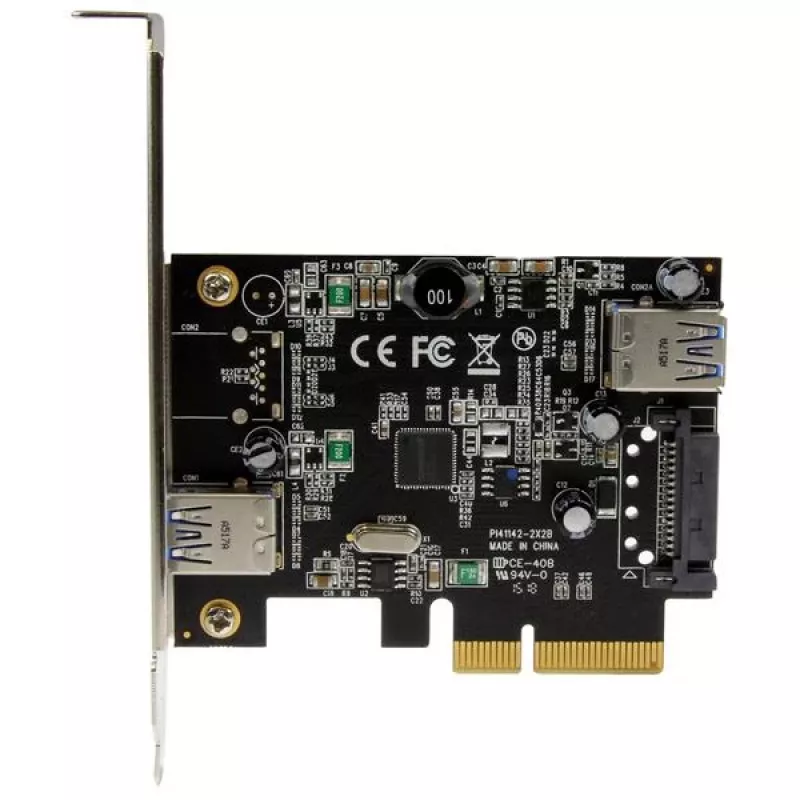 StarTech.com 2-poorts USB 3.1 (10Gbps) kaart – USB-A, 1x extern, 1x intern – PCIe