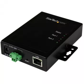StarTech.com 2-poorts Serial-to-IP Ethernet Device Server - RS232 - metaal en monteerbaar