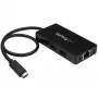 StarTech.com 3-poorts USB 3.0 hub plus Gigabit Ethernet - USB-C - incl. voeding