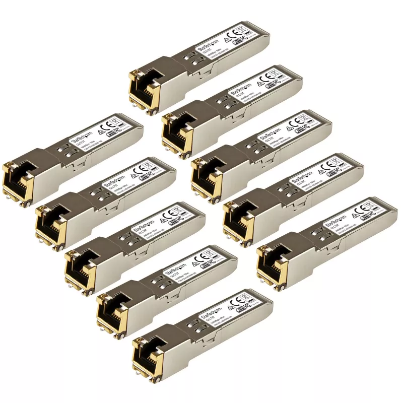 StarTech.com Cisco GLC-T compatibele SFP-transceiver-module – 1000BASE-T – 10 stuks