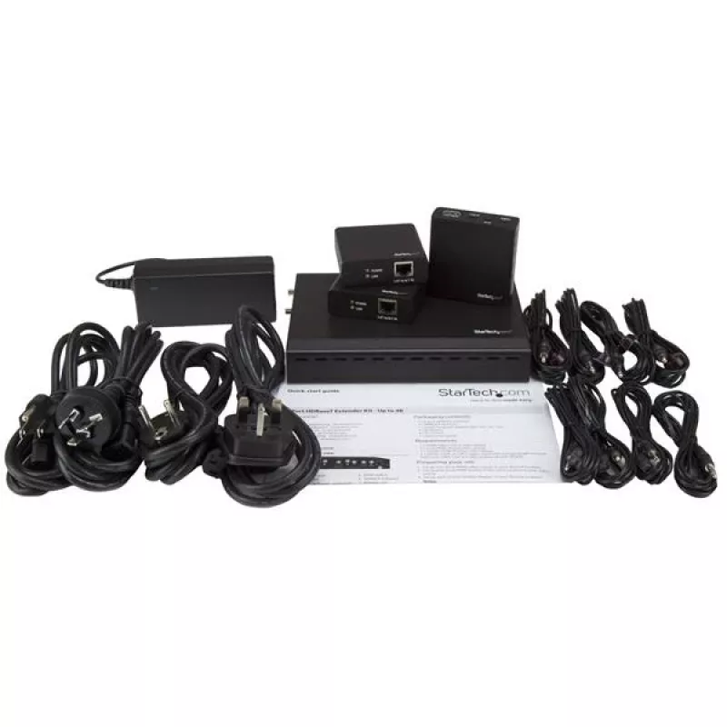 StarTech.com 3-poorts HDBaseT Extender Kit met 3 ontvangers - 1x3 HDMI via CAT5e splitter - tot 4K