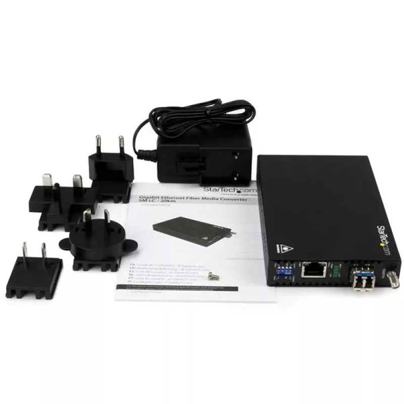 StarTech.com Gigabit Ethernet koper-naar-glasvezel mediaconverter - SM LC - 20 km