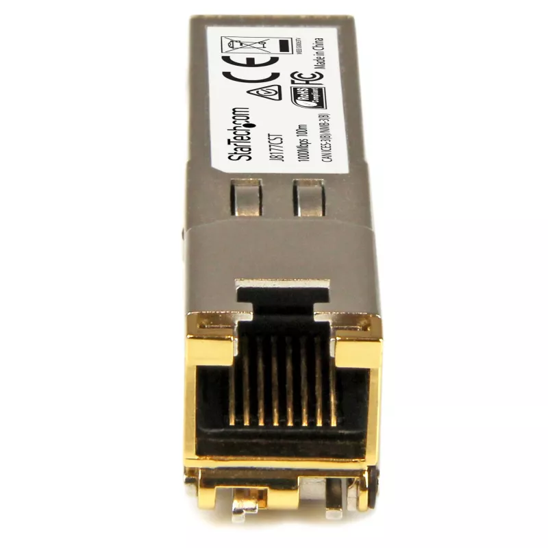 StarTech.com HP J8177C compatibele SFP-transceivermodule – 1000BASE-T ~ HPE J8177C compatibele SFP-module – 1000BASE-T – SFP naar RJ45 Cat6/Cat5e – 1GE Gigabit Ethernet SFP – RJ-45 100 m – HPE 1810, 1820, 2530