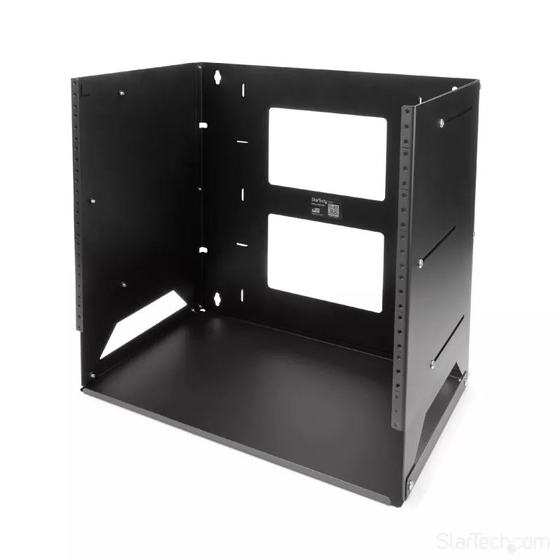 StarTech.com wandmontage-serverrack met geïntegreerde plank – massief staal – 8U