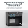StarTech.com wandmontage-serverrack met geïntegreerde plank – massief staal – 8U