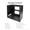 StarTech.com wandmontage-serverrack met geïntegreerde plank – massief staal – 8U
