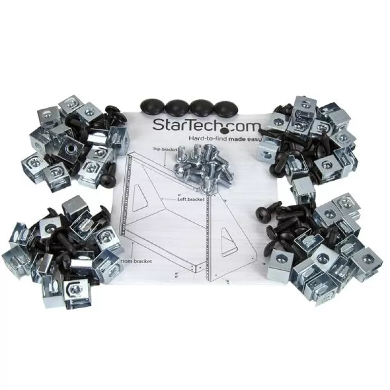 StarTech.com 2-post 16U high-performance desktop-serverrack, klein open 19-inch computerrack, compact netwerkrack voor AV-/studio-/data-/IT-apparatuur, TAA-conform – vrijstaand tweepostsrack voor thuis/kantoor