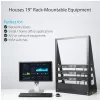 StarTech.com 2-post 16U high-performance desktop-serverrack, klein open 19-inch computerrack, compact netwerkrack voor AV-/studio-/data-/IT-apparatuur, TAA-conform – vrijstaand tweepostsrack voor thuis/kantoor