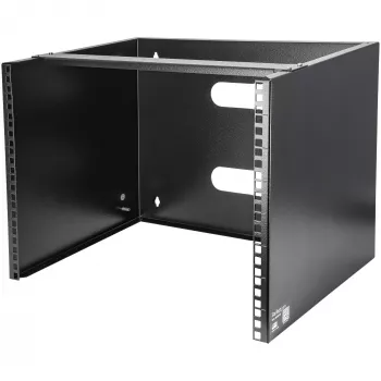 StarTech.com 8U wandmontage netwerkrack - 36 cm diep (Low Profile) - 48 cm (19 inch) patchpanel houder voor platte server- en IT-apparatuur, netwerkswitches - 36 kg draagvermogen, zwart
