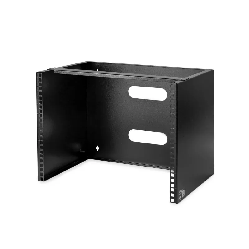 StarTech.com 8U wandmontage netwerkrack - 36 cm diep (Low Profile) - 48 cm (19 inch) patchpanel houder voor platte server- en IT-apparatuur, netwerkswitches - 36 kg draagvermogen, zwart