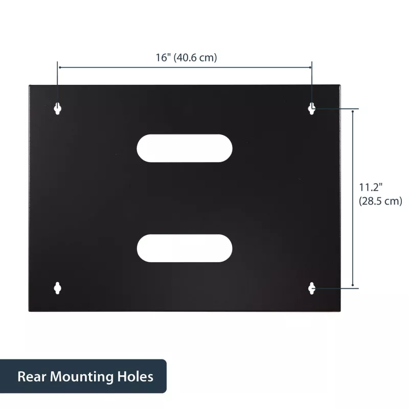 StarTech.com 8U wandmontage netwerkrack - 36 cm diep (Low Profile) - 48 cm (19 inch) patchpanel houder voor platte server- en IT-apparatuur, netwerkswitches - 36 kg draagvermogen, zwart