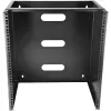 StarTech.com 12U wandmontage-netwerkrack – 14 inch diep (plat profiel) – 19 inch patchpanel-steun voor platte server- en IT-apparatuur, netwerkswitches – 125 lbs/57 kg draagvermogen, zwart