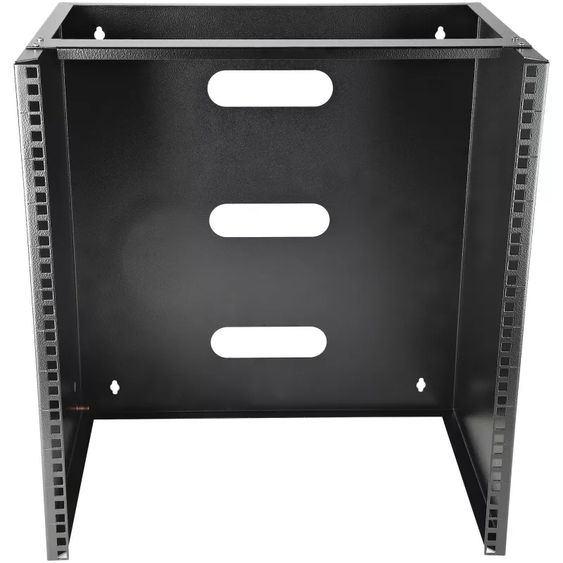 StarTech.com 12U wandmontage-netwerkrack – 14 inch diep (plat profiel) – 19 inch patchpanel-steun voor platte server- en IT-apparatuur, netwerkswitches – 125 lbs/57 kg draagvermogen, zwart