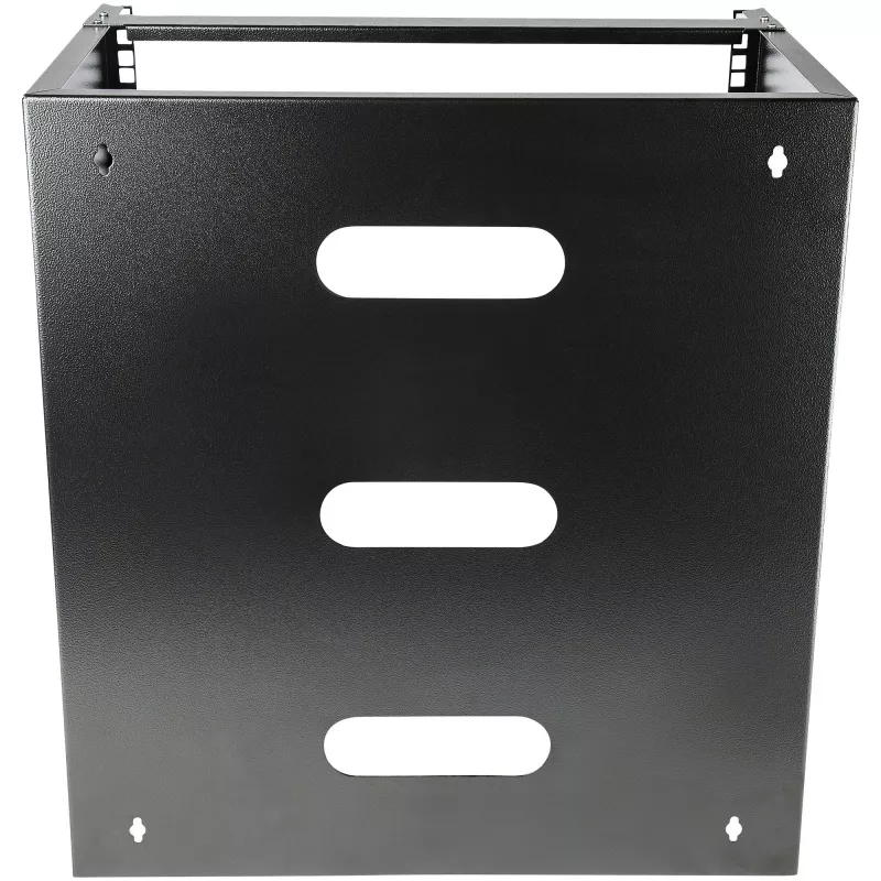 StarTech.com 12U wandmontage-netwerkrack – 14 inch diep (plat profiel) – 19 inch patchpanel-steun voor platte server- en IT-apparatuur, netwerkswitches – 125 lbs/57 kg draagvermogen, zwart