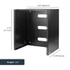 StarTech.com 12U wandmontage-netwerkrack – 14 inch diep (plat profiel) – 19 inch patchpanel-steun voor platte server- en IT-apparatuur, netwerkswitches – 125 lbs/57 kg draagvermogen, zwart
