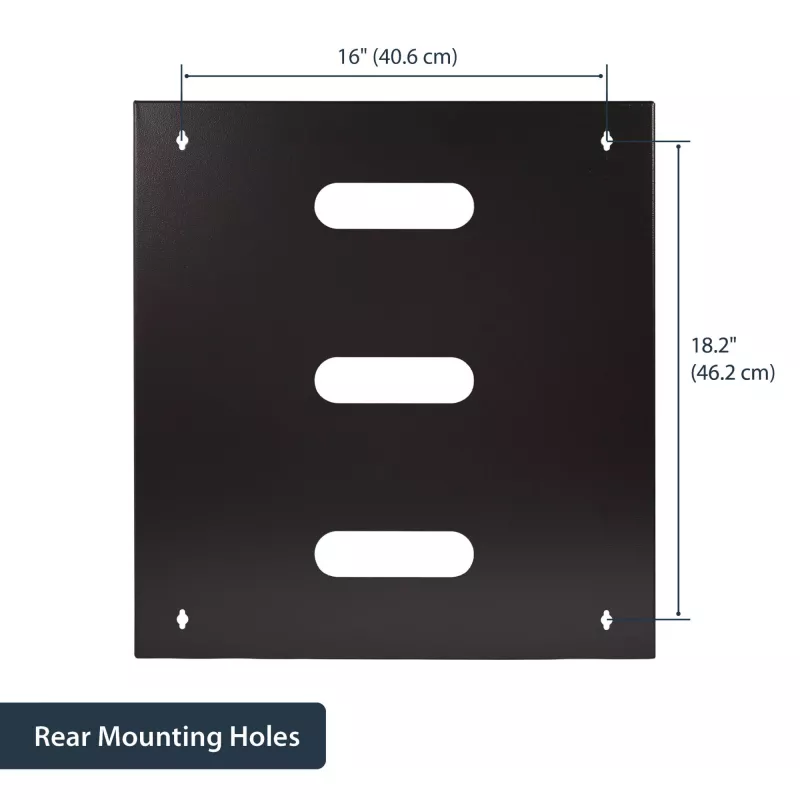 StarTech.com 12U wandmontage-netwerkrack – 14 inch diep (plat profiel) – 19 inch patchpanel-steun voor platte server- en IT-apparatuur, netwerkswitches – 125 lbs/57 kg draagvermogen, zwart
