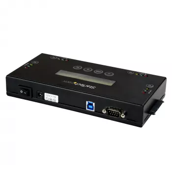 StarTech.com 4 bay SSD/HDD hard drive eraser - 2.5 inch & 3.5 inch SATA - Hostless Standalone Secure Erase externe disk sanitizer - 9 erase modes - RS232 printerpoort - NIST/DOD & TAA compliant