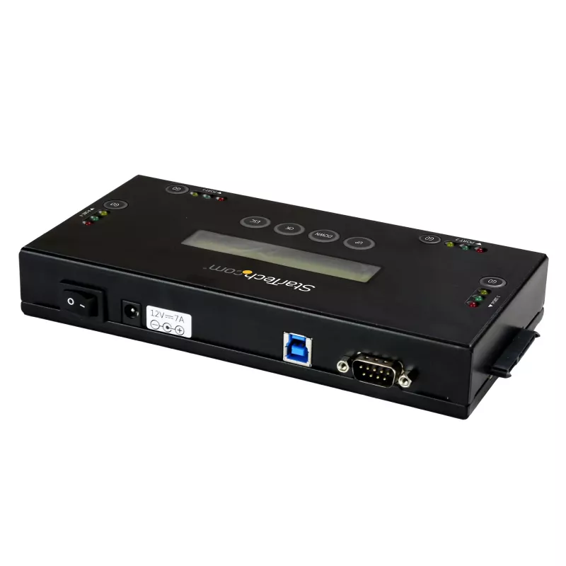 StarTech.com 4 bay SSD/HDD hard drive eraser - 2.5 inch & 3.5 inch SATA - Hostless Standalone Secure Erase externe disk sanitizer - 9 erase modes - RS232 printerpoort - NIST/DOD & TAA compliant