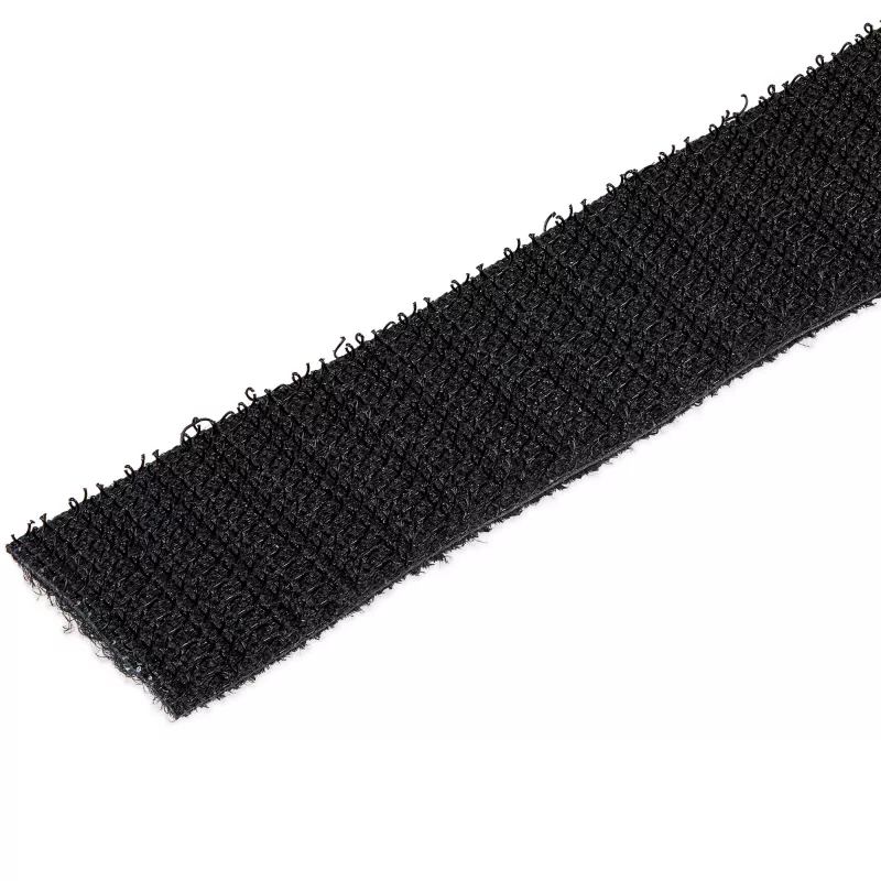 StarTech.com 50ft Hook and Loop rol - Cut-to-Size herbruikbare kabelbinders - bulk industriële wire fastener tape /verstelbare fabric wraps zwart / herbruikbare self gripping kabelmanagement straps
