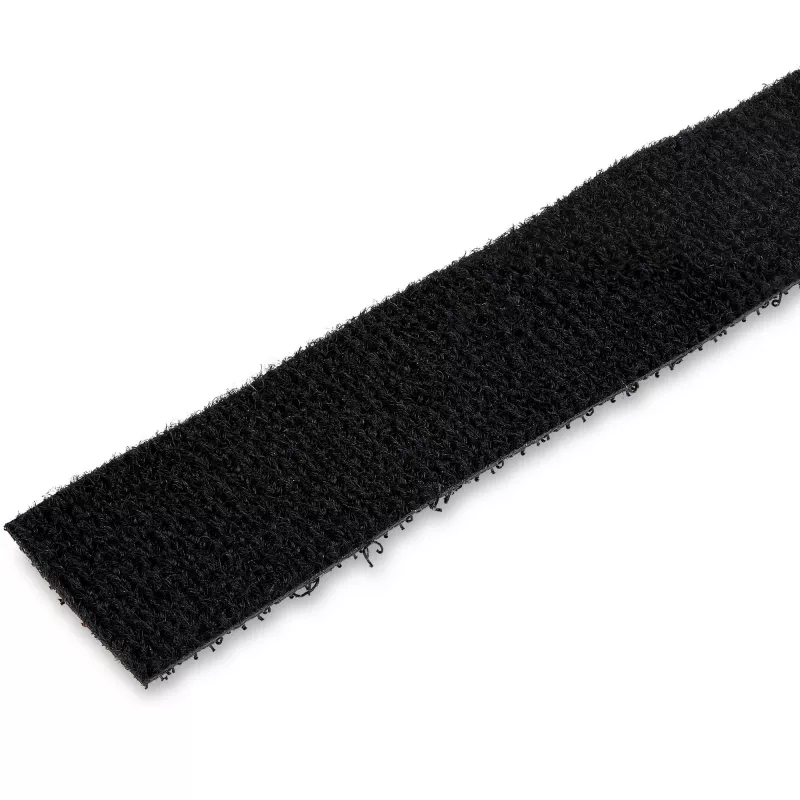 StarTech.com 50ft Hook and Loop rol - Cut-to-Size herbruikbare kabelbinders - bulk industriële wire fastener tape /verstelbare fabric wraps zwart / herbruikbare self gripping kabelmanagement straps